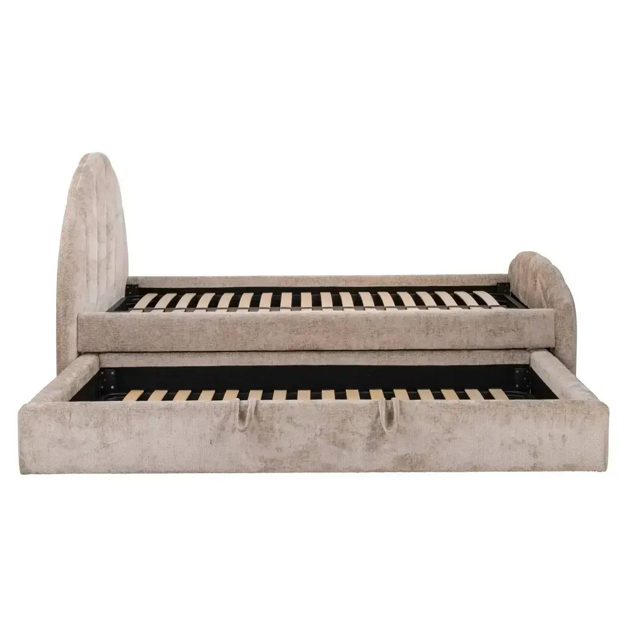 - Bed Pixie clay chenille 120x200 with pull-out bed