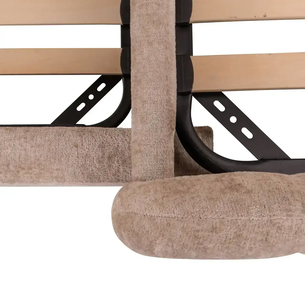 - Bed Pixie clay chenille 120x200 with pull-out bed