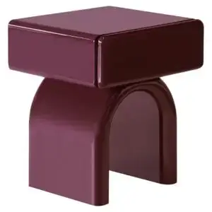 - Bijzettafel Bennet burgundy 1-drawer