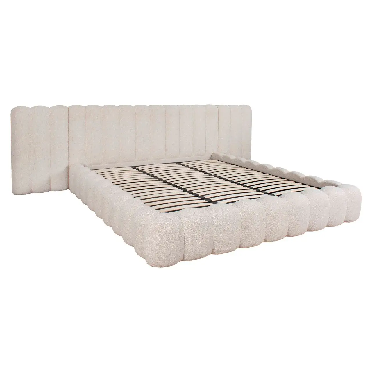 - Bed Cupidon cream fancy 180x210 with storage