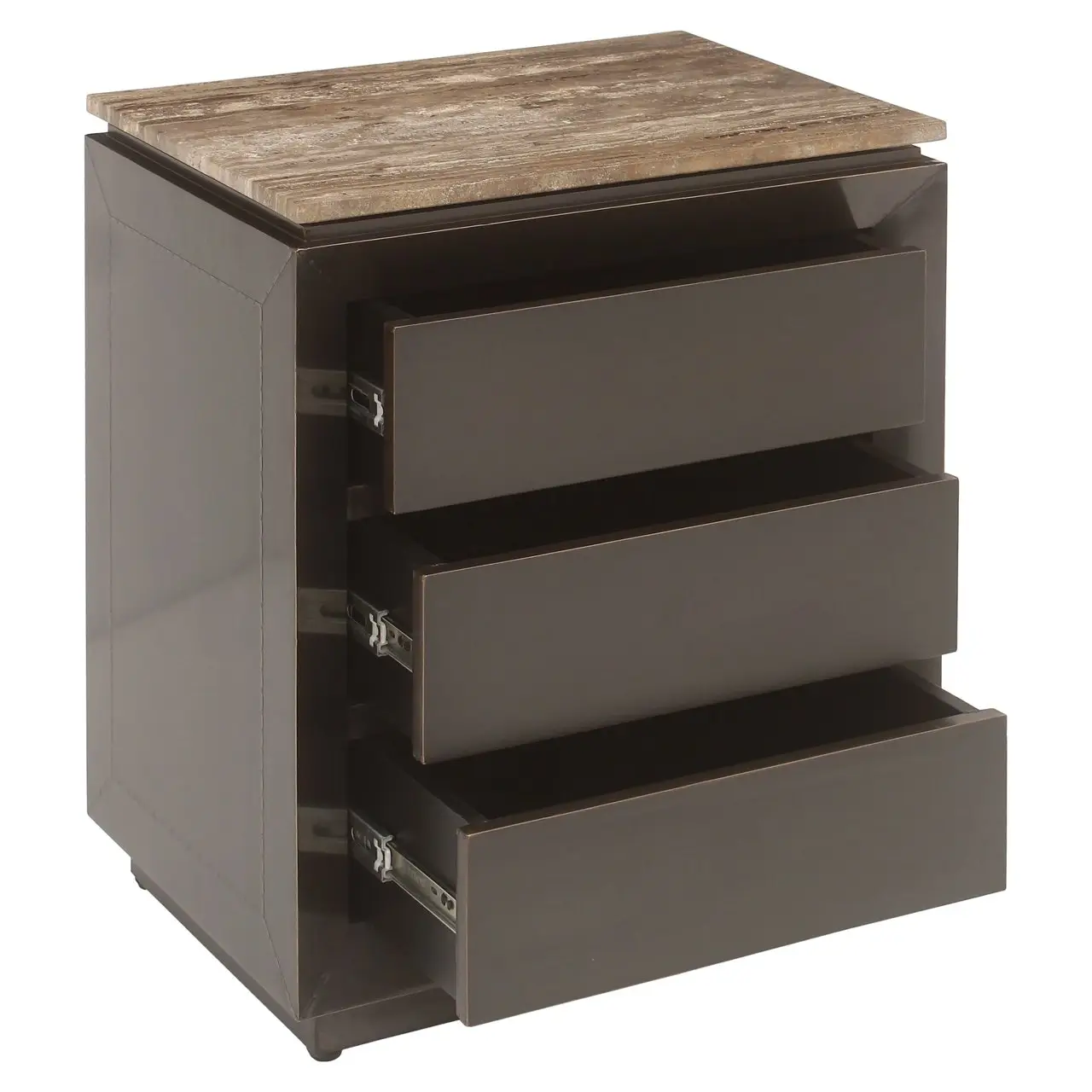 - Nachtkastje Russo brown 3-drawers