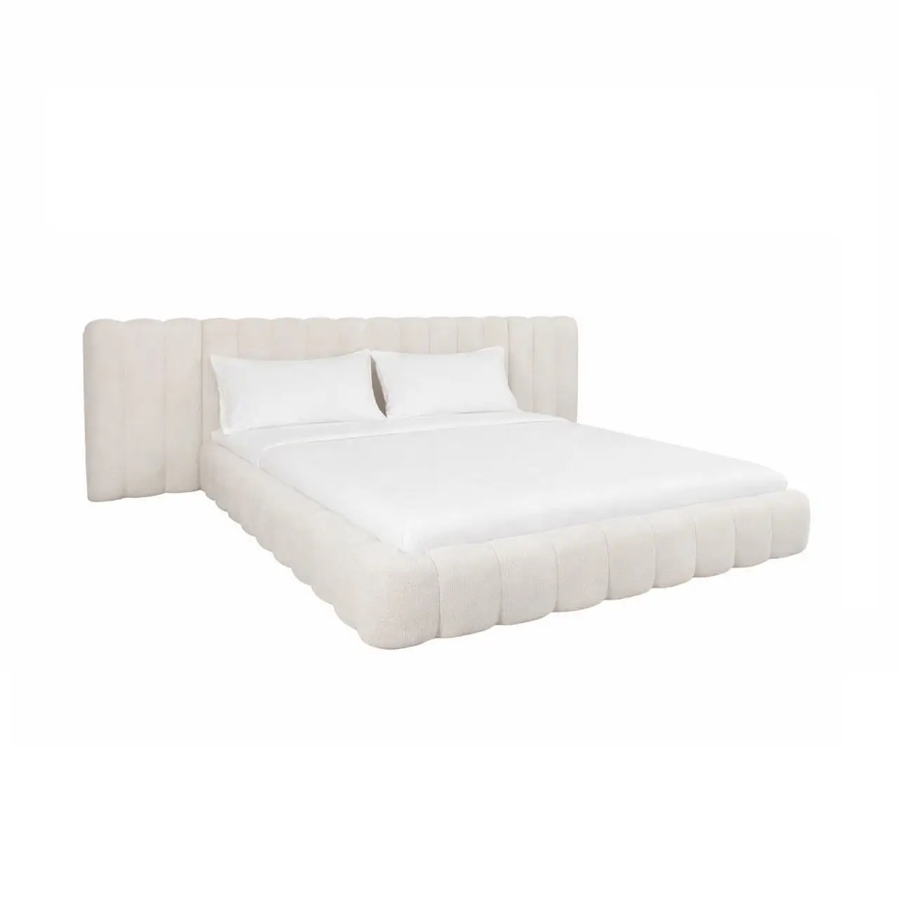 - Bed Cupidon cream fancy 180x210 with storage