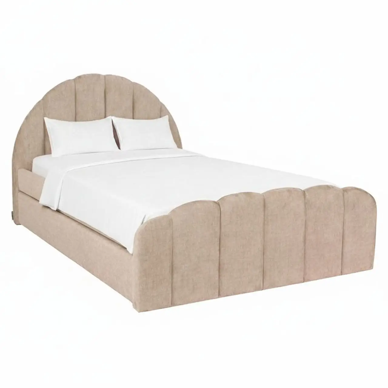 - Bed Pixie clay chenille 120x200 with pull-out bed