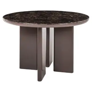 - Eettafel Almundi chocolat brown 120Ø