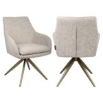 - Eetkamerstoel Lisonne cayenne brown swivel fire retardant