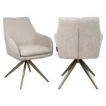 - Eetkamerstoel Lisonne cayenne brown swivel fire retardant