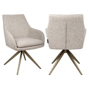 - Eetkamerstoel Lisonne cayenne brown swivel fire retardant