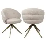 - Eetkamerstoel Zendaya cayenne brown swivel fire retardant