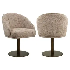- Eetkamerstoel Beverly mocca linear swivel