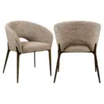 - Eetkamerstoel Kenzi mocca linear fire retardant