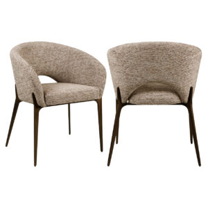 - Eetkamerstoel Kenzi mocca linear fire retardant