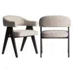 - Eetkamerstoel Mori cream tweed fire retardant