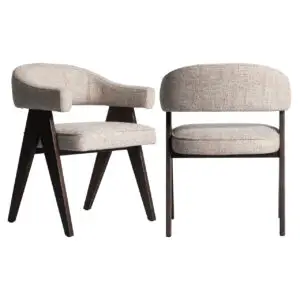 - Eetkamerstoel Mori cream tweed fire retardant