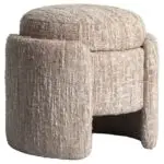 - Poef & Voetenbank Cupid beige angora with storage