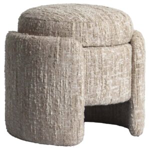 - Poef & Voetenbank Cupid beige angora with storage