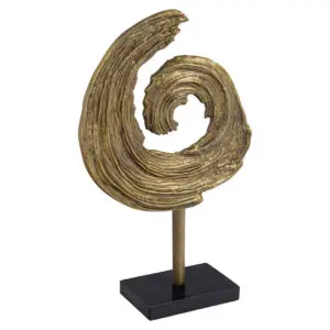 - Decoratief object Swirl brass antique