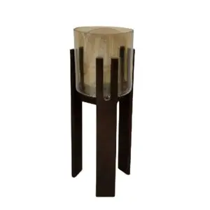 - Windlicht Reese walnut large