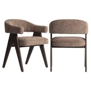 - Eetkamerstoel Mori mocca linear fire retardant