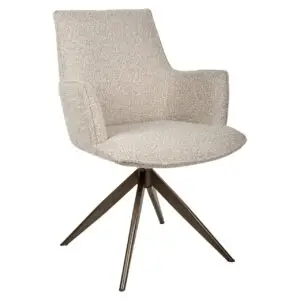 - Eetkamerstoel Dakota natural chunky swivel with arm