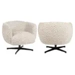 - Lounge stoel Estelle sand chevron swivel