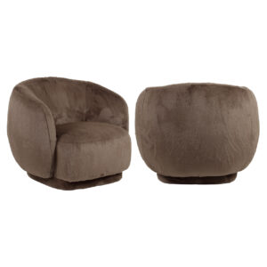 - Lounge stoel Negreslo brown fluffy