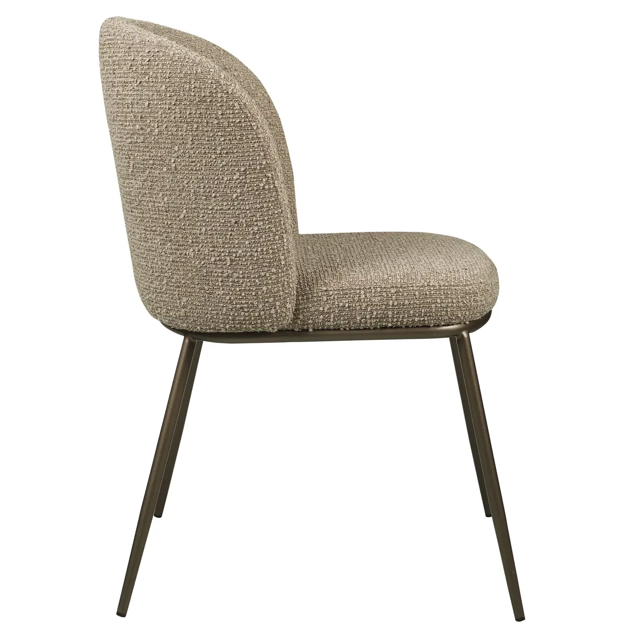 - Eetkamerstoel Elvi mocca chunky fire retardant (Set of 2)
