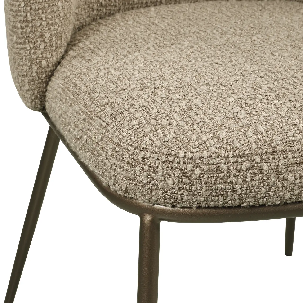 - Eetkamerstoel Elvi mocca chunky fire retardant (Set of 2)