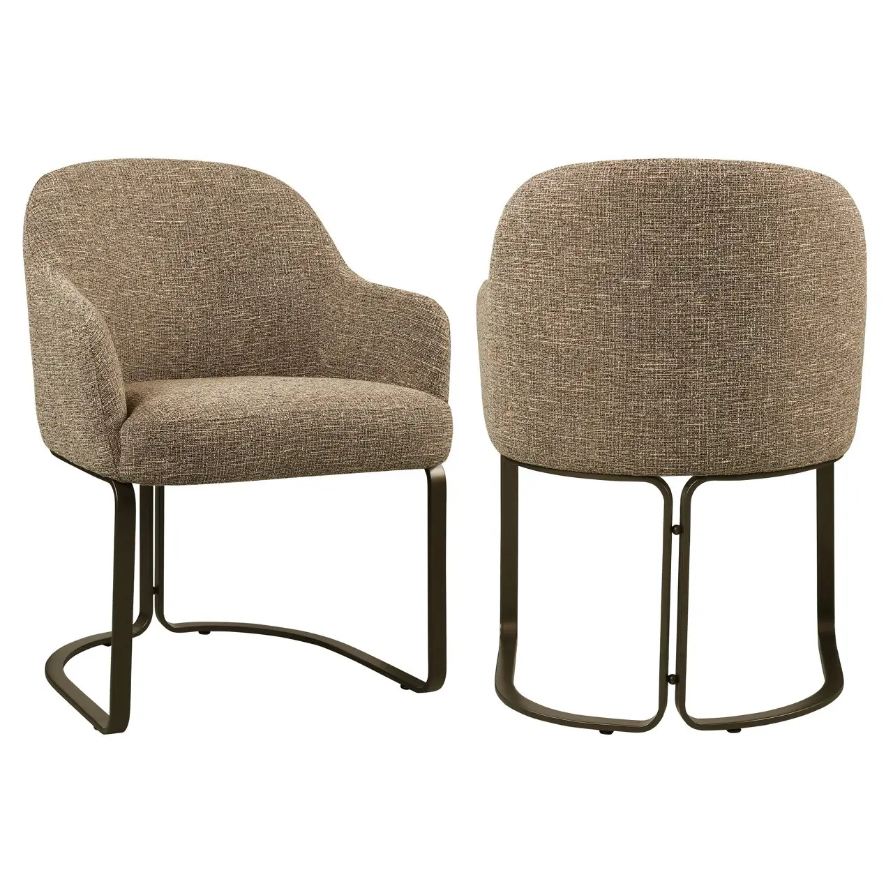 - Eetkamerstoel Hadley brown tweed fire retardant