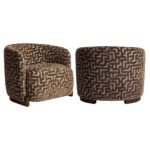 - Lounge stoel Hannah brown labyrinth fire retardant