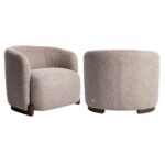 - Lounge stoel Hannah mocca chunky fire retardant