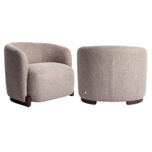 - Lounge stoel Hannah mocca chunky fire retardant