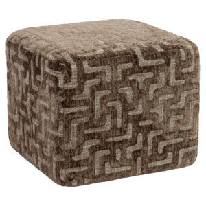 - Poef & Voetenbank Ciela brown labyrinth