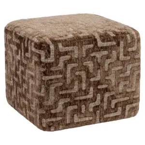 - Poef & Voetenbank Ciela brown labyrinth