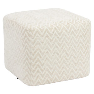 - Poef & Voetenbank Ciela beige chevron