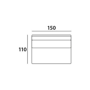 - Bank Bolica customized 2-seater without arms