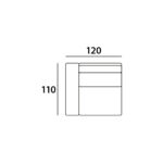 - Bank Bolica cayenne ecru 1 seat arm left