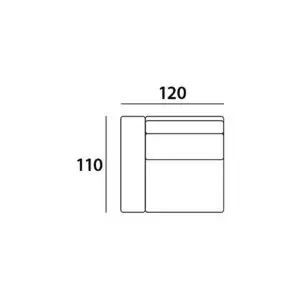 - Bank Bolica cayenne ecru 1 seat arm left