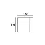 - Bank Bolica cayenne ecru 1 seat arm right