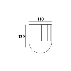 - Bank Bolica cayenne ecru ottoman right