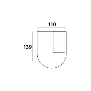 - Bank Bolica cayenne ecru ottoman right