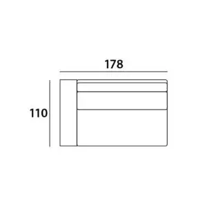 - Bank Bolica customized 2 seat arm left