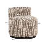 - Lounge stoel Franny brown labyrinth