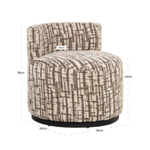 - Lounge stoel Franny brown labyrinth