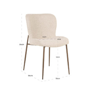 - Eetkamerstoel Odarby brown tweed fire retardant (Set of 2)