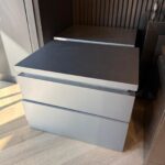 2 Nachtkastjes Mat Grijs outlet1126