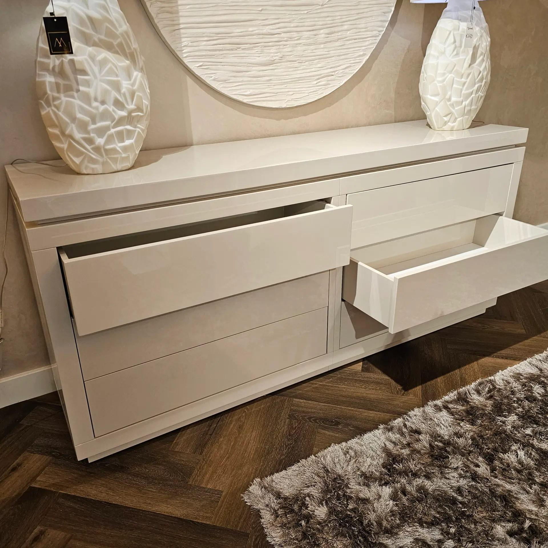 Dressoir Taupe 6 Lades vu2526 - Afbeelding 2