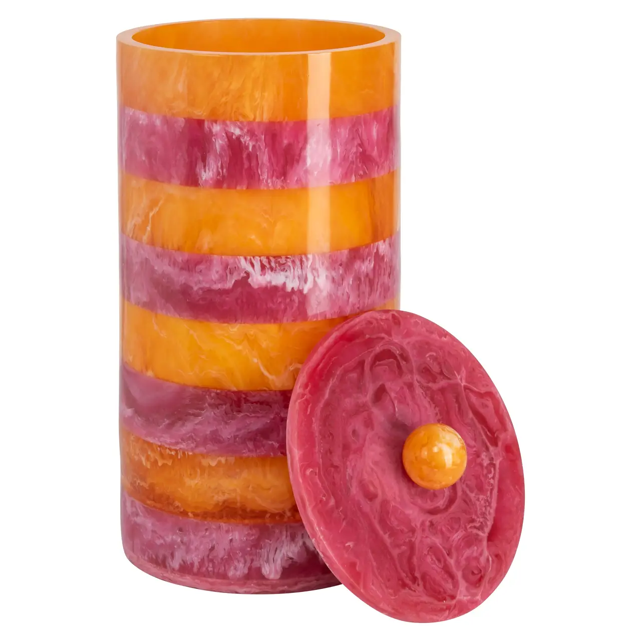 - Opbergdoos Lilybelle pink/orange storage jar large