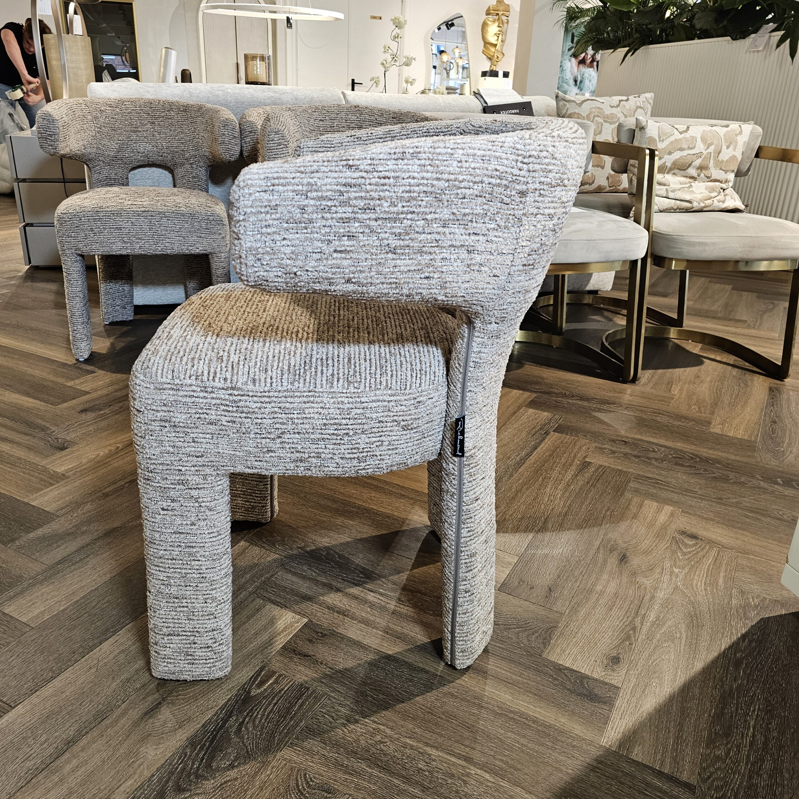 Eetkamerstoel Nerio Mocca Linar 4 stuks vu2537 - Afbeelding 4