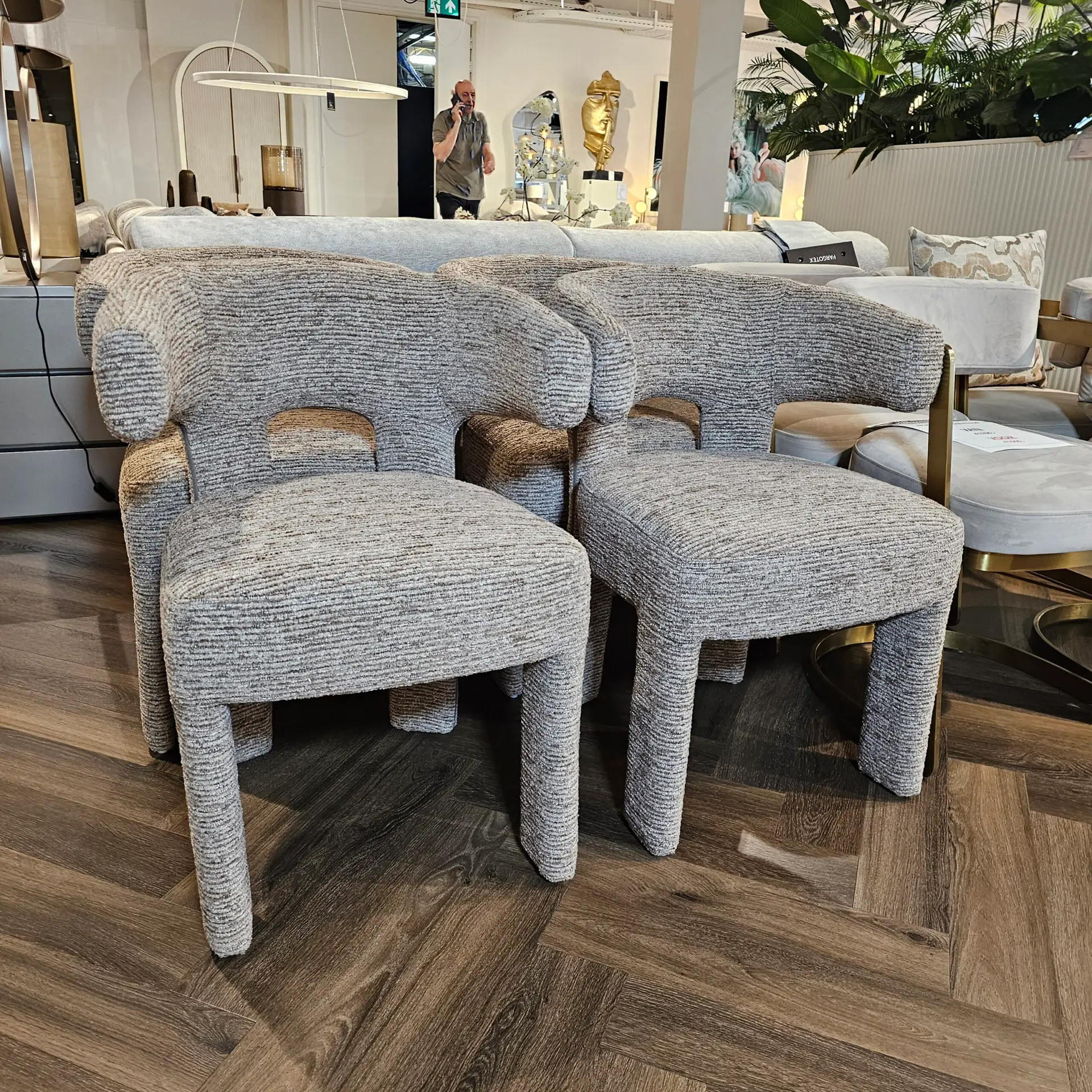 Eetkamerstoel Nerio Mocca Linar 4 stuks vu2537 - Afbeelding 2