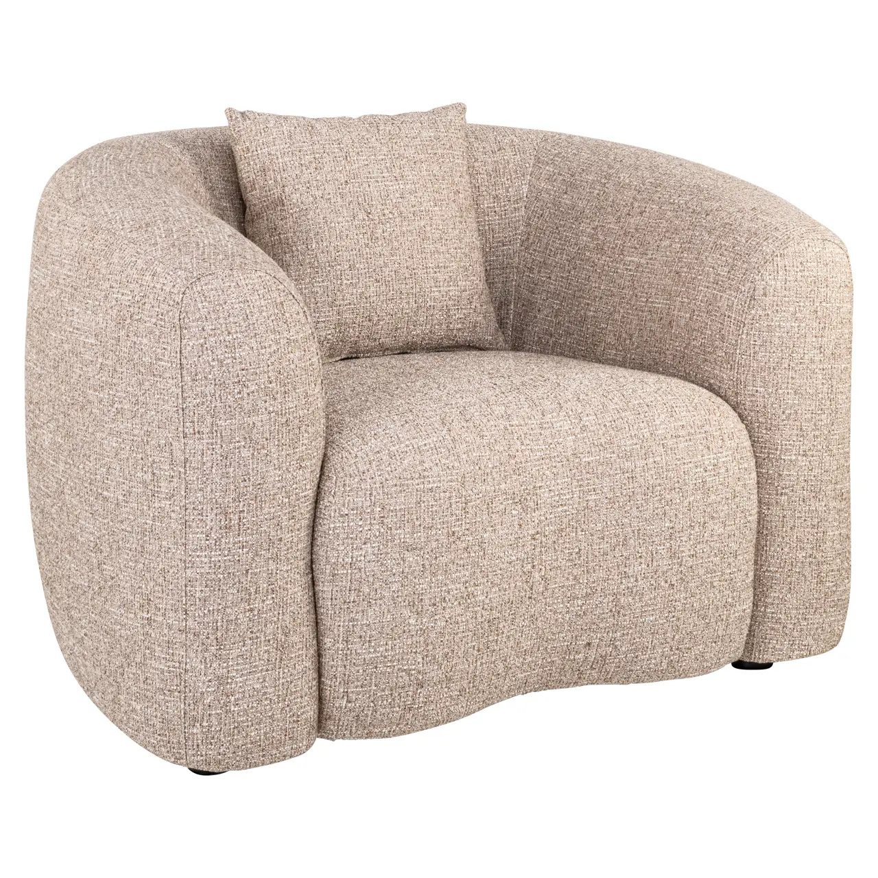 - Lounge stoel Luxandra sand tweed fire retardant